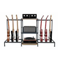 Support de présentation pour basson en acier et bois écologique PGK-E40, 6 pièces, étagère de rangement multi-niveaux pour studio, instruments de musique
