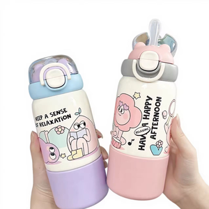 Vaso Infantil Aislado de Acero Inoxidable 316 con Medidor de Temperatura, Correa Portátil para la Escuela, Doble Pared, para Niños y Niñas de Jardín de Infancia - Product Image 3