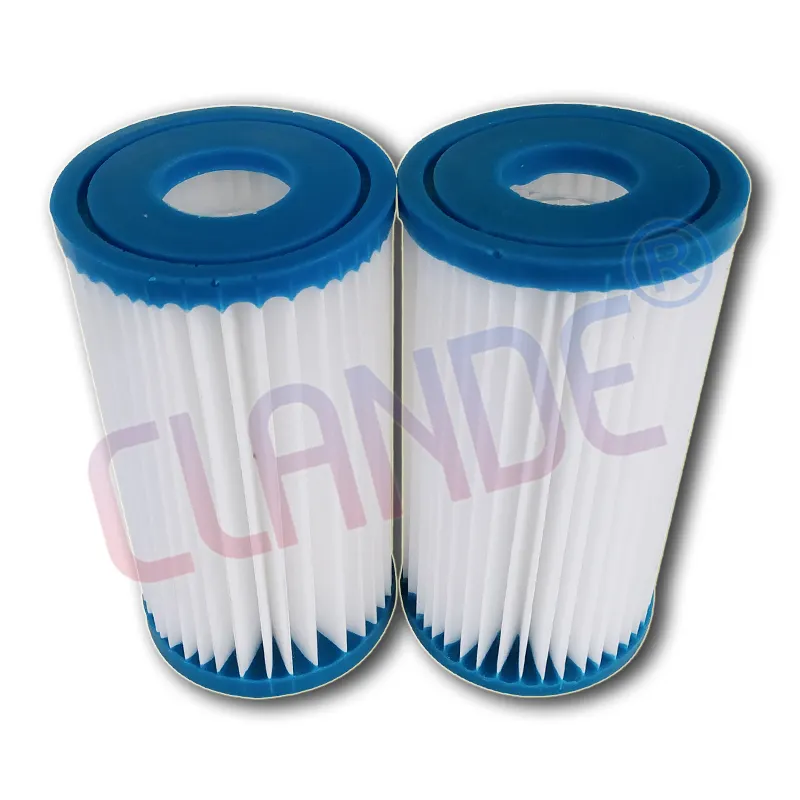 Long Life Spa Paper Pleated Swimming Pool Cartridge Filter For Reused After Washing Antibacterial