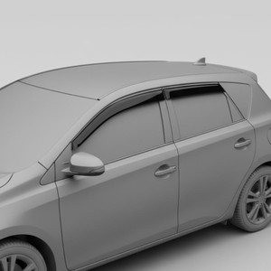 Pare-soleil auto-adhésif teinté foncé, déflecteur de vent et de pluie en acrylique pour <span class=keywords><strong>Toyota</strong></span> <span class=keywords><strong>Auris</strong></span> 2007-2018 Hatchback, visières de porte 4 pièces - Product Image 2