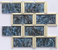 Serie de jade azul, mosaico de vidrio, baño, cocina, sala de estar, Villa, paredes interiores, pisos, interiores modernos