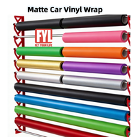 Film Vinyle Noir Mat Auto-Adhésif FYL pour Voiture, Rouleau de Vinyle Noir Anti-Bulles à Libération d'Air, Vente en Gros 1.52x28m, Films pour Voiture