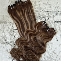 Extensions de cheveux indiens vierges Remy en gros, double épaisseur, cuticules alignées, pour tissage, en vrac, pour femmes noires