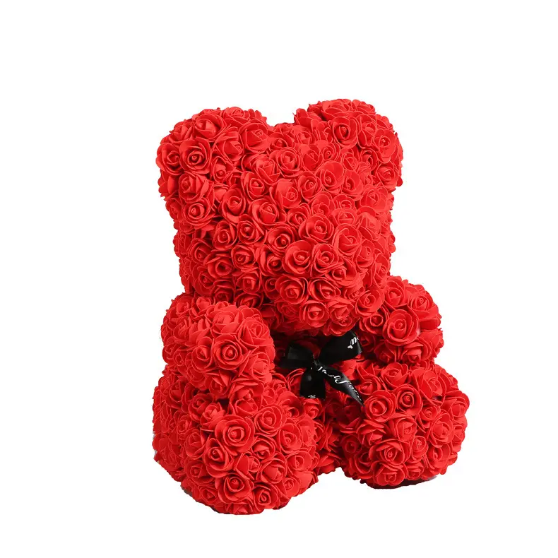 Aanpassen Handgemaakte Foam Rose Bloem Teddybeer Voor Verjaardag Valentijnskaart Moederdag Geschenken