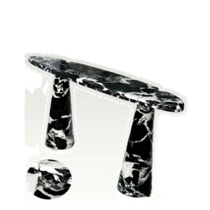 Calacatta <span class=keywords><strong>Volia</strong></span> Socle en Marbre Table Basse Napoleon Table Console en Marbre Noir Table d'Appoint Grand Marbre Antique Couloir Porche - Product Image 1