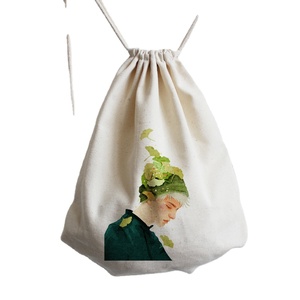 Sac à dos en toile tendance avec cordon de serrage et logo personnalisé - Product Image 1