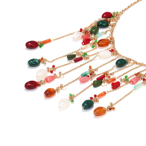 Nuevo Collar de Borlas Estilo Bohemio de Moda |   Cadenas de Cuentas de Circonio con Diseño de Dibujos Animados, Joyería Multicolor, Unisex, Venta al Por Mayor - Product Image 3