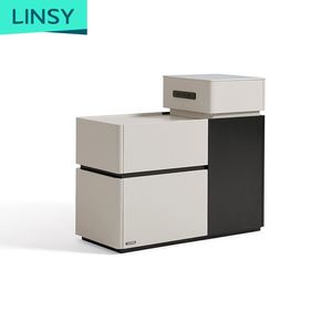 Mueble de Salón de Diseño Moderno en Melamina Blanco y Negro con 2 Cajones y 2 Compartimentos ZQ1O-A - Product Image 1