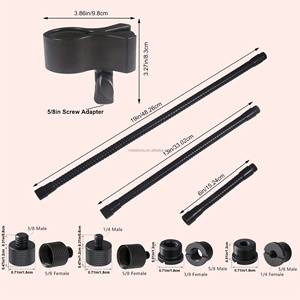 Kim loại nặng cổ ngỗng cánh tay 13 inch | Có thể điều chỉnh mở rộng gắn kết với bộ chuyển đổi cho máy ảnh, điện thoại, Microphone - Product Image 2