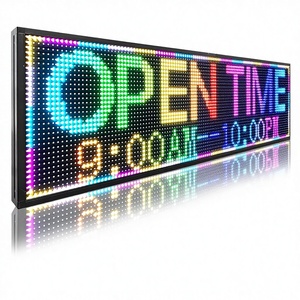 Insegna LED P10 per Esterni 52"x14" RGB a Colori Completi, Programmabile via WiFi, Display Luminoso per Messaggi Scorrevoli, Soluzione Perfetta - Product Image 1