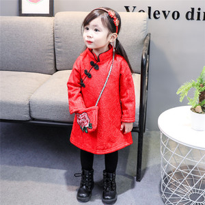 Ropa de Invierno para Niños, Vestido de Lana de Manga Larga para Niñas, Ropa de Año Nuevo de China - Product Image 4
