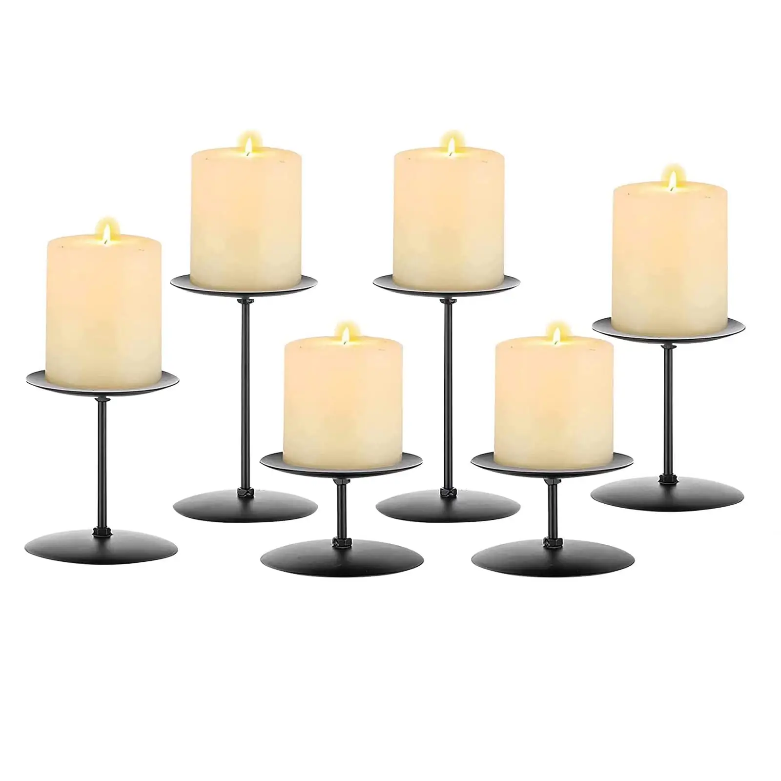 Castiçal preto castiçal dourado candelabros para decoração central mesa