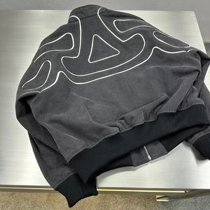 Fabricants OEM, veste en toile pour homme sur mesure, lavée, impression sérigraphique, fermeture éclair, style streetwear - Product Image 5