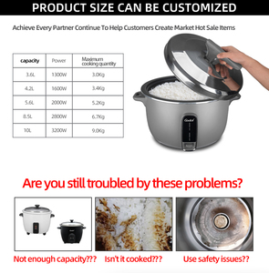 Nồi Điện Lớn Kích Thước Trống Điện 5 Lít Không Dính Binatone 3.6l 4.2l <span class=keywords><strong>5.6l</strong></span> 8.0l 8.5l 10l 12l 14l Nồi Cơm Điện - Product Image 5