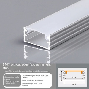 U17*7 mm Shape <b>Led</b> Lighting Profiles <b>Led</b> Aluminum Channel Surface Mounted White PC Cover Aluminium Strip <b>Light</b> - Product Image 6
