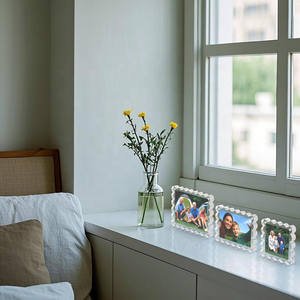 Rõ ràng <span class=keywords><strong>Acrylic</strong></span> khung ảnh từ 4x4 4x6 5x7 inch hai mặt <span class=keywords><strong>Acrylic</strong></span> khung hình với vỏ sò cạnh - Product Image 4