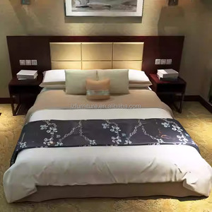 3 Star Hotel Bedroom Set Complete King <b>Queen</b> Wood <b>Bed</b> <b>Frame</b> With Headbaord Nightstands TV Cabinet Desk Closet For Sale - Product Image 2