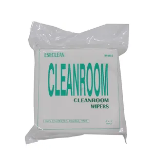 Sınıf 100 temiz oda yıkanmış temiz oda Lint ücretsiz çift örgü % 100% Polyester mendil silecek
