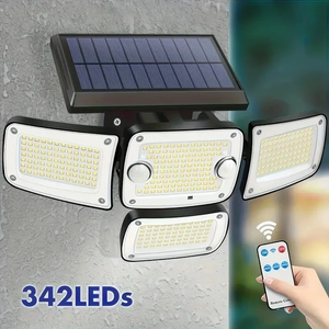 Solar Flood <b>Lights</b> Dual <b>Motion</b> <b>Sensor</b> Security Outdoor Adjustable Garden Wall for Patio Garage Porch FX-035 Garden Security Ligh - Product Image 3