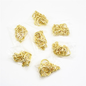 Vendita calda di piccole dimensioni regolabile in acciaio inox saldatura cerchio anello martingala <span class=keywords><strong>cane</strong></span> mezza catena di strozzatura per Pet <span class=keywords><strong>collare</strong></span>-colore oro - Product Image 6