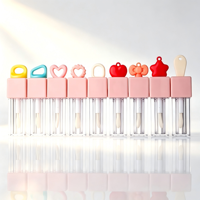 Tube de brillant à lèvres vide personnalisé de 5 ml et 3,5 ml, mignon, avec applicateur épais, transparent, pour emballage de marque