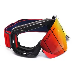 Jiepolly Uv400 Usage and PC Lenses Ski Goggle Custom Adult Fashion Double Lens Magnetic Anti-fog Ski Glasses Oem Snow Goggles
