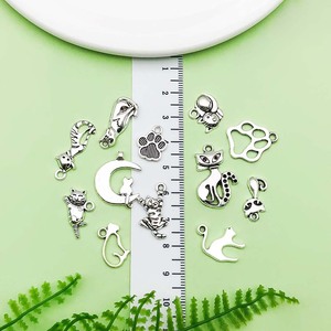 Antique <b>Silver</b> Alloy Cat <b>Charms</b> Pendants For DIY Jewelry Making <b>Bracelet</b> Necklace Accessories Unisex Everyday Wear - Product Image 3