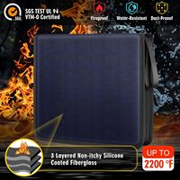 Organizador de archivos de acordeón de cuero ignífugo de 13 bolsillos con cremallera, archivador de cartas de papel A4 para documentos comerciales