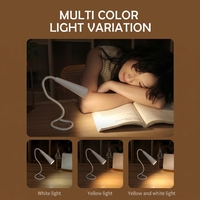 Lampe de table LED pliable et réglable, rechargeable, multifonction, portable, décorative, pour bureau, étude, lecture, chevet, étudiant
