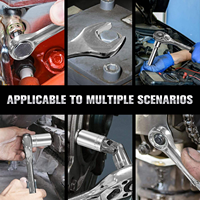 Kit d'outils de réparation automobile CRV 72T, 37 pièces, clé à cliquet métrique en acier inoxydable, coffret rigide, garantie 3 ans, déverrouillage rapide