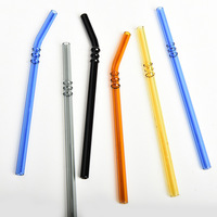 Pailles à boire en verre borosilicate de haute qualité, fabriquées à la main, réutilisables, résistantes à la chaleur, écologiques, accessoires de bar, lait, jus