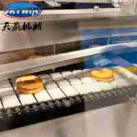 Nouvelle ligne d'emballage entièrement automatique pour biscuits avec machine à sandwichs à la crème pour boulangerie, haute productivité, acier inoxydable 304