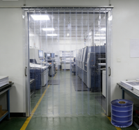Rideau en PVC tampon pour salle de fabrication de plaques CTP et salle de presse d'usine d'impression Bothwin Shandong avec service de découpe et de moulage