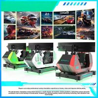 Simulador de Carreras de F1 GT4 Ultra Fascinante con 3 Pantallas VR, Realidad Virtual en Interiores con Estructura Metálica para Uso en Casa o en Centros Comerciales