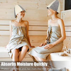 Gorro de Sauna de Fieltro de Lana Australiana con Logotipo Personalizado, Gorro de Sauna Absorbente con Bordado Personalizado para Baño de Vapor y Spa, Protección para el Cabello - Product Image 4