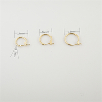 Accessoires de fabrication de bijoux pour enfants : Breloques géométriques classiques en laiton plaqué or 18 carats, style européen, pour clips d'oreille