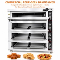 Four à convection multicouche pour boulangerie commerciale, en acier inoxydable, à économie d'énergie, avec contrôle par minuterie