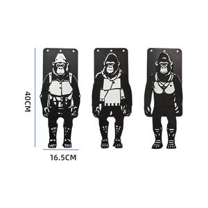 Décoration de maison Banksy Monkey Beats Premium Metal Wall Art Décoration murale en métal Iron Art Décoration Metal Arts pour le salon - Product Image 4