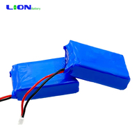 Batterie Li-ion LN7.4V 1200mAh 2S 553450 avec connecteur JST pour voiture RC, camion RC, bateau RC, jouets télécommandés