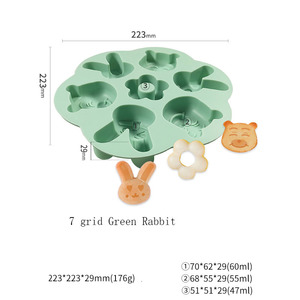 D5014 lovely Cartoon Mini coniglio biscotto Mousse torta gelato blocco di ghiaccio gelatina cioccolatini decorare stampo in resina stampo in Silicone 3D - Product Image 6