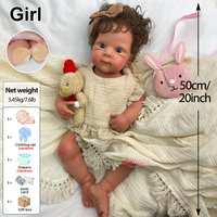 Poupées Bébé Reborn Réalistes en Silicone 20 Pouces Bettie avec Sucette Véritable Cheveux Implantés Personnalisés Expédition Directe Disponible – Source Usine