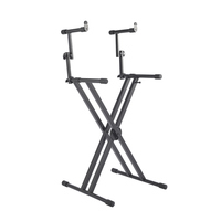 LEILEI 2 Tiers Electrical Piano Keyboard Stands Music Instrument Professional Adjustable X Shape