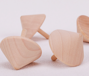 Classic Kids Toys Unfinished Toy <strong>Spin</strong> <strong>Tops</strong> Wooden <strong>Tops</strong> Natural Wood Color Spinning <strong>Top</strong> - Product Image 5