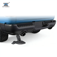 Marchepied de hayon 4x4 à installation en une seule étape, marchepied de pare-chocs rétractable noir, marchepied d'angle de benne en acier pour RAM 1500 2019+