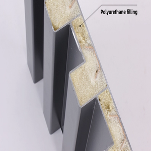 <span class=keywords><strong>Paneles</strong></span> de techo sándwich de PU de acero galvanizado, <span class=keywords><strong>paneles</strong></span> de pared de Metal Industrial <span class=keywords><strong>aislantes</strong></span> térmicos ligeros, Material de construcción ecológico - Product Image 2