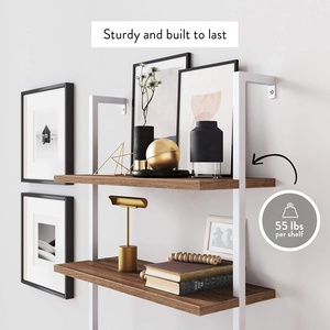 Rak buku Panel Modern rak tampilan penyimpanan bingkai baja industri untuk rumah kantor Hotel berdiri berdiri buku tampilan - Product Image 3