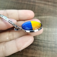 Porte-clés Drapeau du Nigéria en Verre de Qualité, Accessoire de Sac, Pendentif, Anneau de Clés, Design National des Pays, Personnalisé, Vente en Gros à Bas Prix