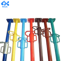 Étai métallique réglable avec collier à vis, peinture orange, 2,4-4,5 m, pour soutènement de planchers et support de poutres, avec base en acier Q235 galvanisé
