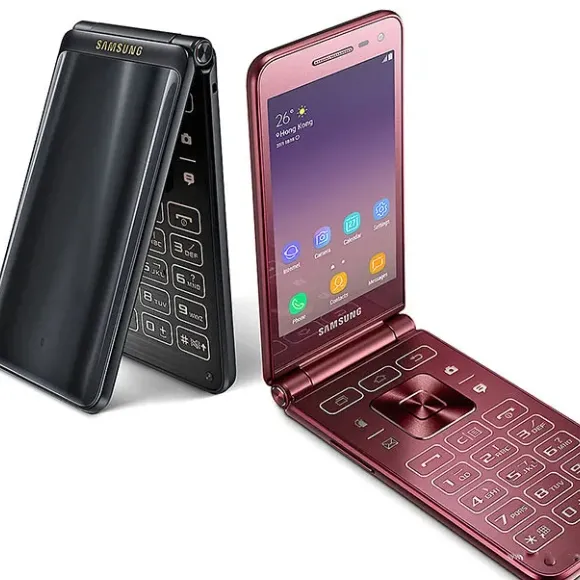 삼성 G1650(2017 버전) 에 대 한 중고 휴대 전화 4g 듀얼 심 카드 키보드 저렴 한 원래 플립 기능 스마트 폰을 사용