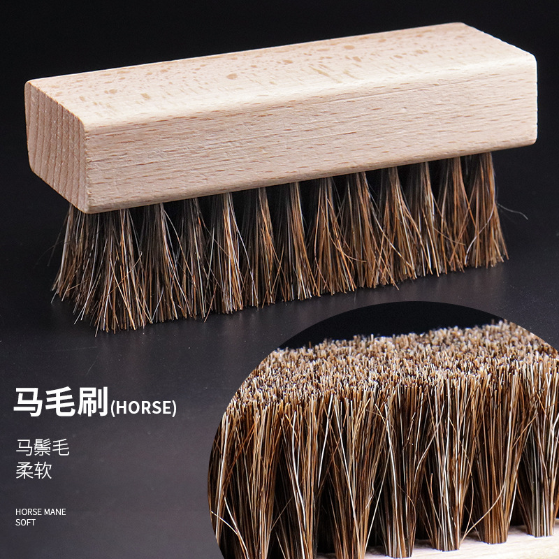 Square beech wood horsehair brush a-103